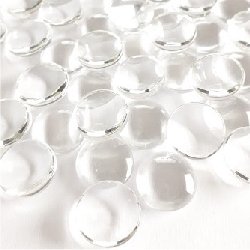 Cabochon verre transparent 12 mm (Lot20)