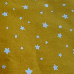 Tissu coton étoile jaune