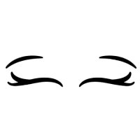 Appliqué Flex yeux cils 3 (lot2) / 6 cm