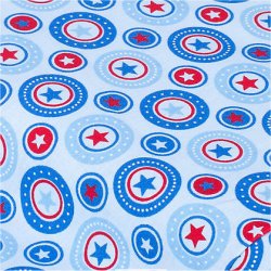 Tissu coton étoile rond bleu 50x50 cm