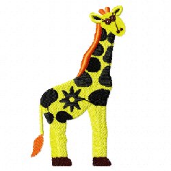 Broderie fil girafe 1