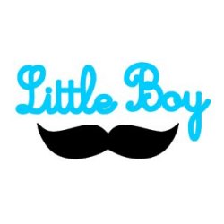 Appliqué Flex moustache little boy / 10 et 5 cm