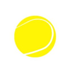 Appliqué Flex balle tennis / 9.5 cm