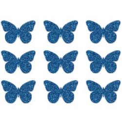 Appliqué Flex papillon mini lot de 9 / 3 cm 