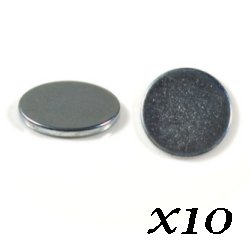Aimant plat argenté 6x1 mm (lot10)