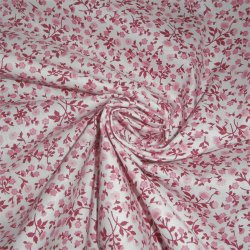 Tissu coton fleurs rose style liberty