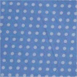 Tissu coton bleu ciel pois blanc 2 mm