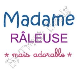 Appliqué Flex Madame Râleuse 1 / 10x15 cm
