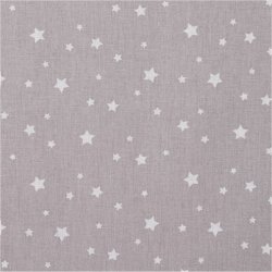 Tissu coton étoile gris