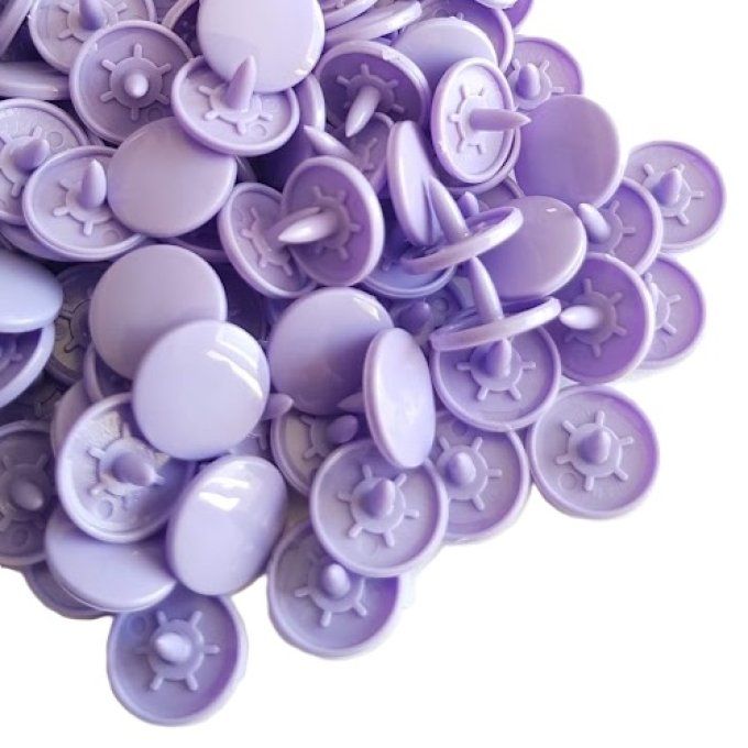 10 Jeux pressions kam longue pointe T5 - B28 Mauve lilas