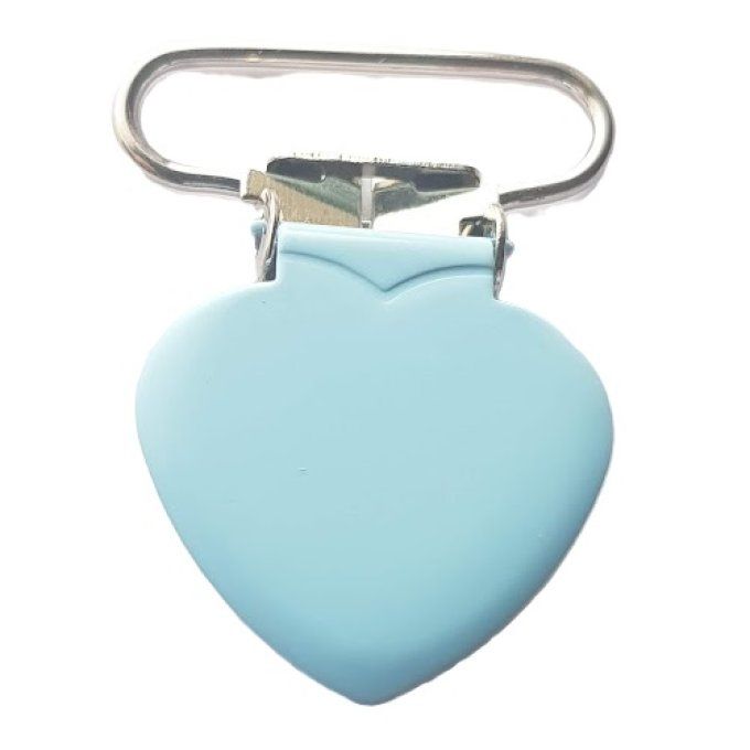 Pince attache tétine métal - Coeur