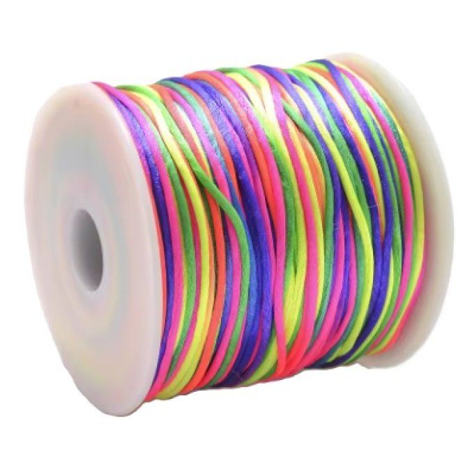 Cordon nylon satiné 1 mm - Multicolore