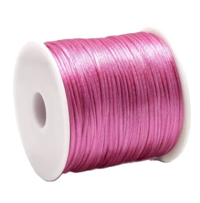 Cordon nylon satiné 1 mm - Vieux rose