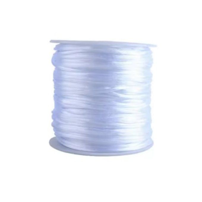 Cordon nylon satiné 1.5 mm - Blanc