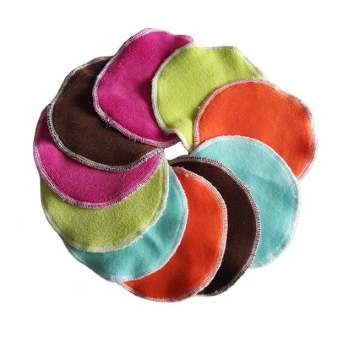Lingettes lavables velours bambou rondes Lot de 10 - DEST 12