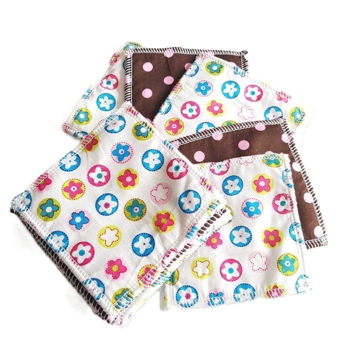 Lingettes lavables coton polaire rondes Lot de 10 - DEST 13