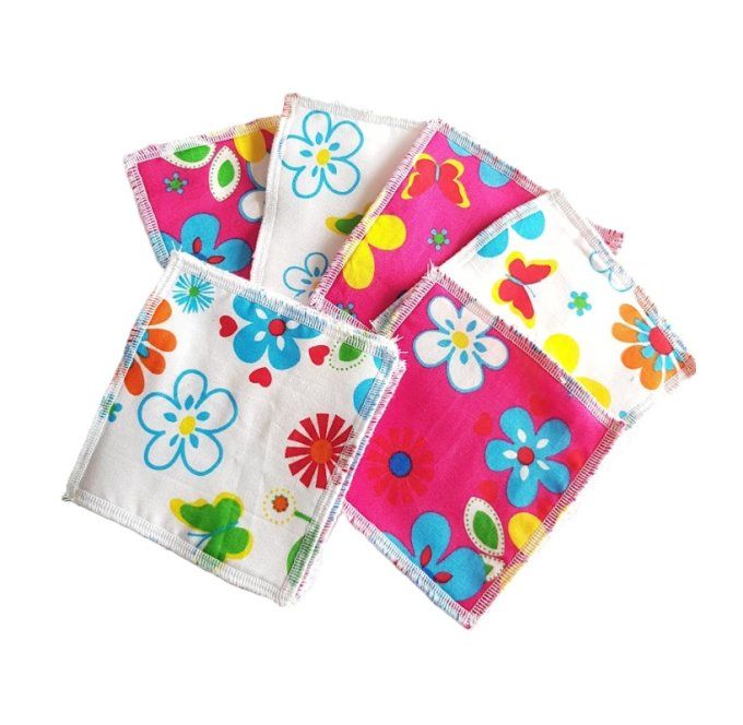 Lingettes lavables coton polaire rondes Lot de 10 - DEST 16