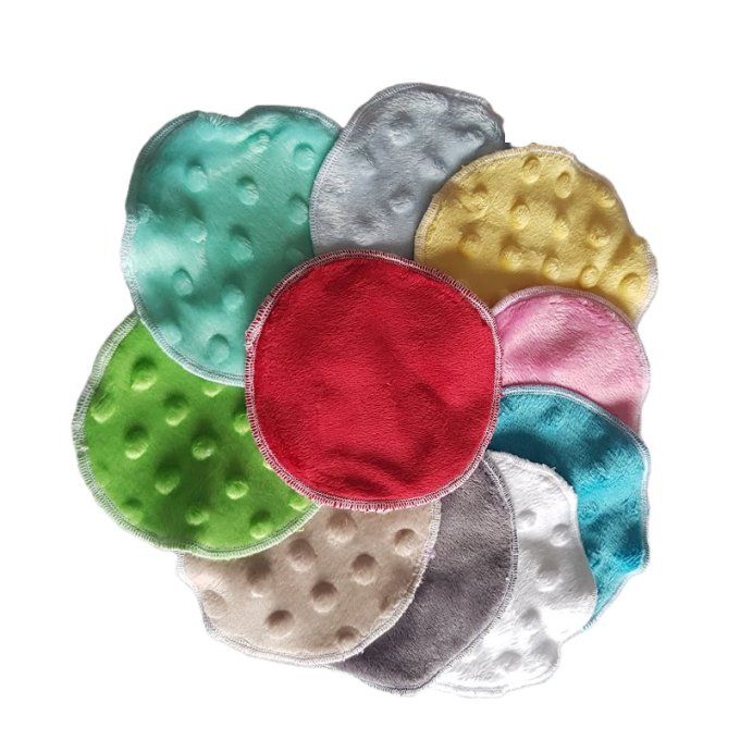 Lingettes lavables minky polaire rondes Lot de 10 - DEST 10