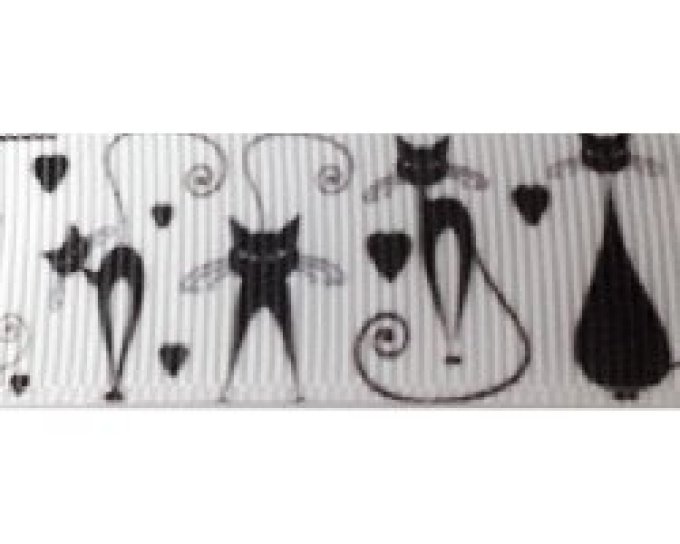 Ruban gros grain - Chat