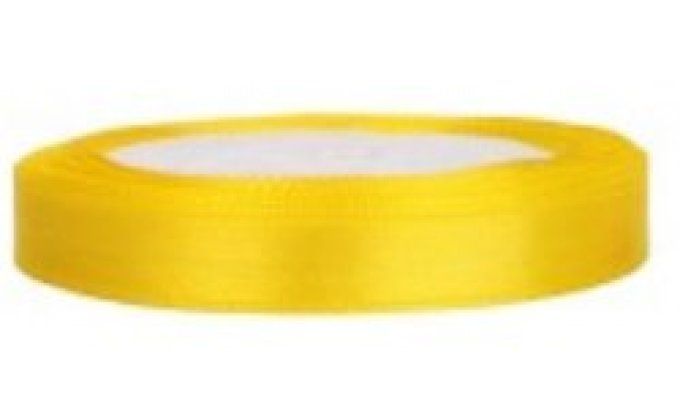 Ruban satin 10 mm - Jaune