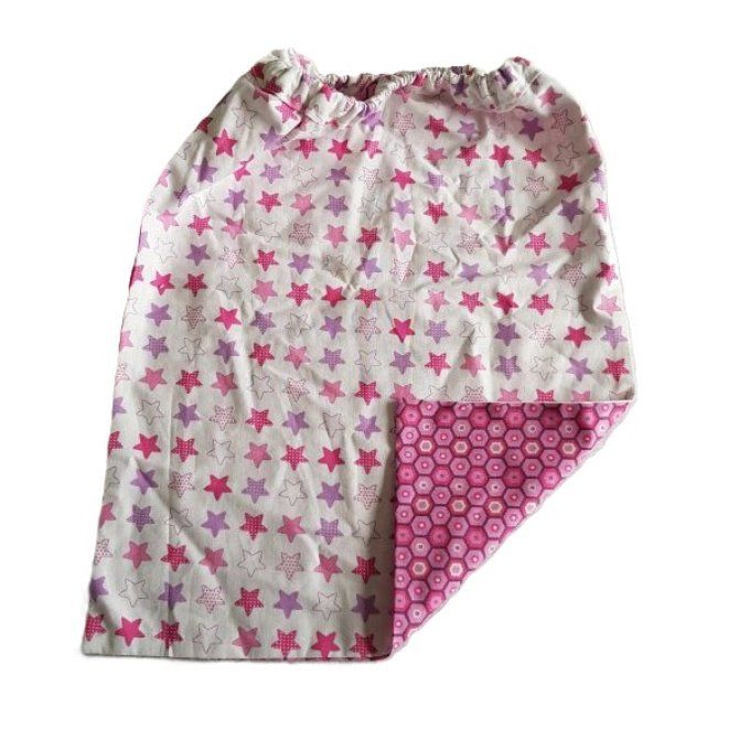 Serviette élastiquée bébé/enfant - Etoile rose